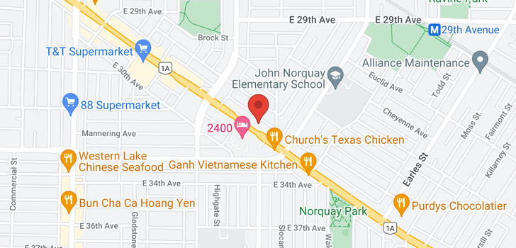 map of E501 2435-2455 KINGSWAY